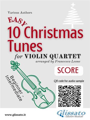 cover image of Violin Quartet Score "10 Easy Christmas Tunes"